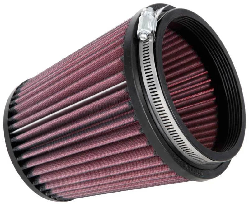 K&N Filter Universal Rubber Filter Round Tapered 4.5in  Flange 5.875in Base 4.5 inch Top 6in  Height - Side View