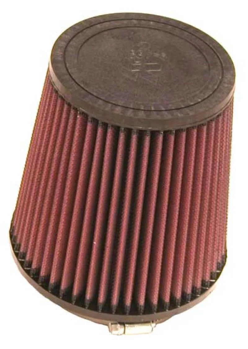 K&N Filter Universal Rubber Filter Round Tapered 4.5in  Flange 5.875in Base 4.5 inch Top 6in  Height - Back View