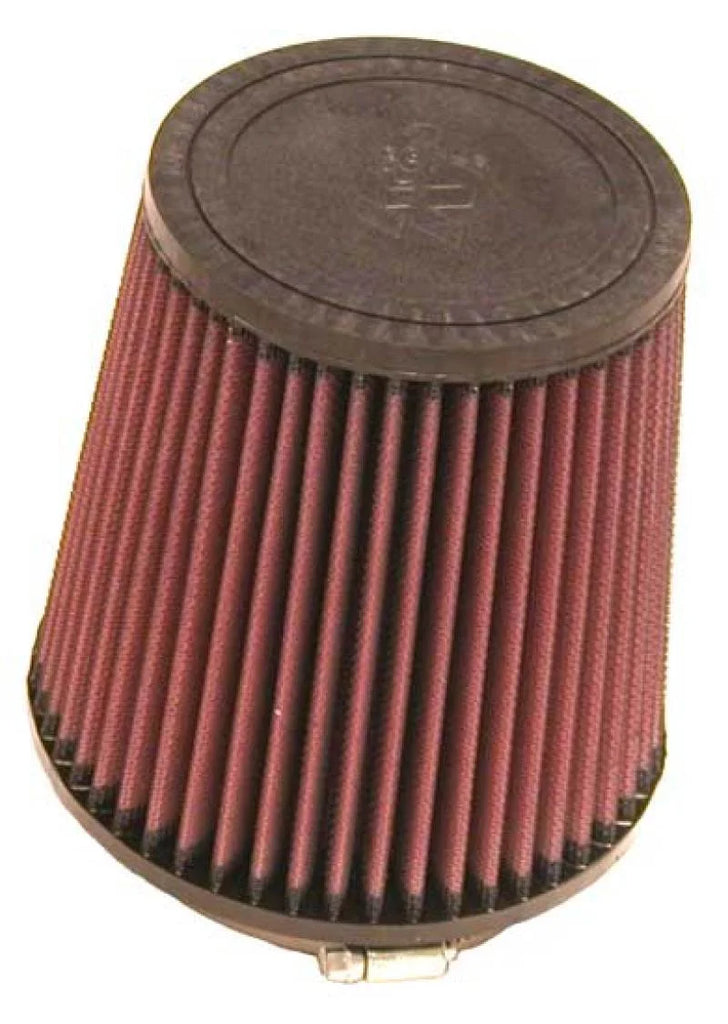 K&N Filter Universal Rubber Filter Round Tapered 4.5in  Flange 5.875in Base 4.5 inch Top 6in  Height - Back View