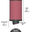 Load image into Gallery viewer, K&amp;N Filter Universal Rubber Round Air Filter 20 Deg Flange Angle 2.25in Flange ID x 3.5in OD x 6in H - Main Product View