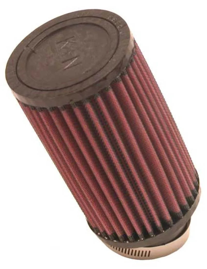 K&N Filter Universal Rubber Round Air Filter 20 Deg Flange Angle 2.25in Flange ID x 3.5in OD x 6in H - Side View
