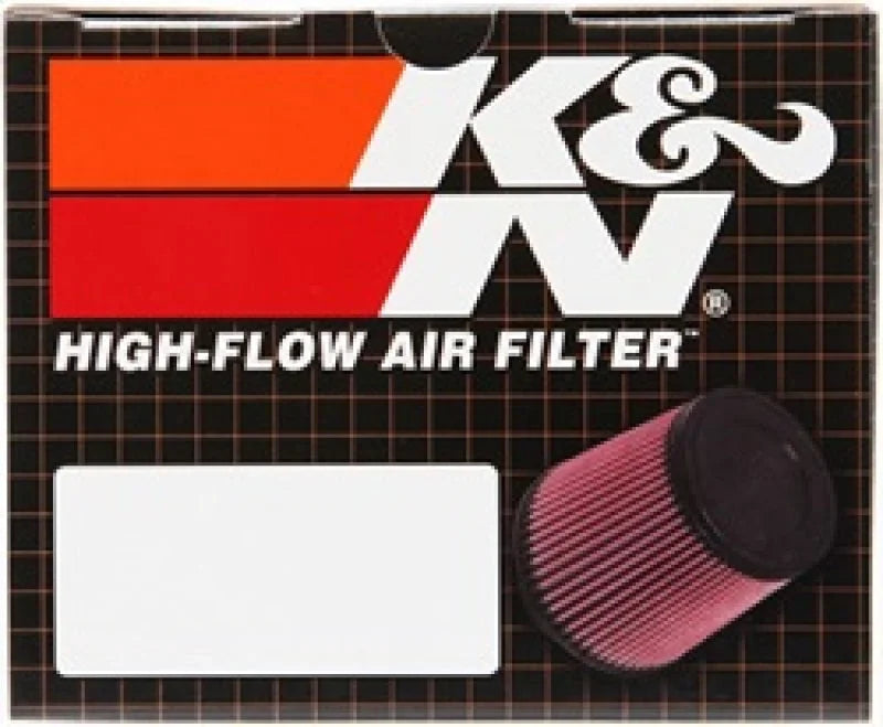 K&N Filter Universal Rubber Round Air Filter 20 Deg Flange Angle 2.25in Flange ID x 3.5in OD x 6in H - Back View