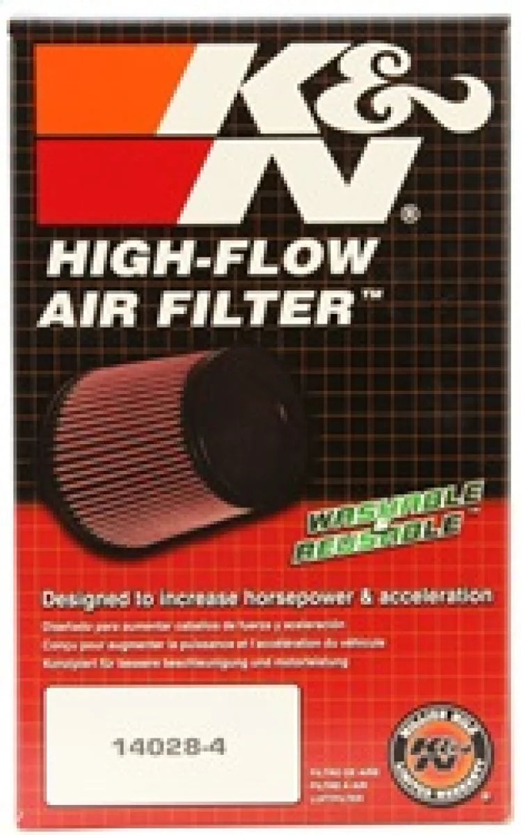 K&N Filter Universal Rubber Round Air Filter 20 Deg Flange Angle 2.25in Flange ID x 3.5in OD x 6in H - Installation View