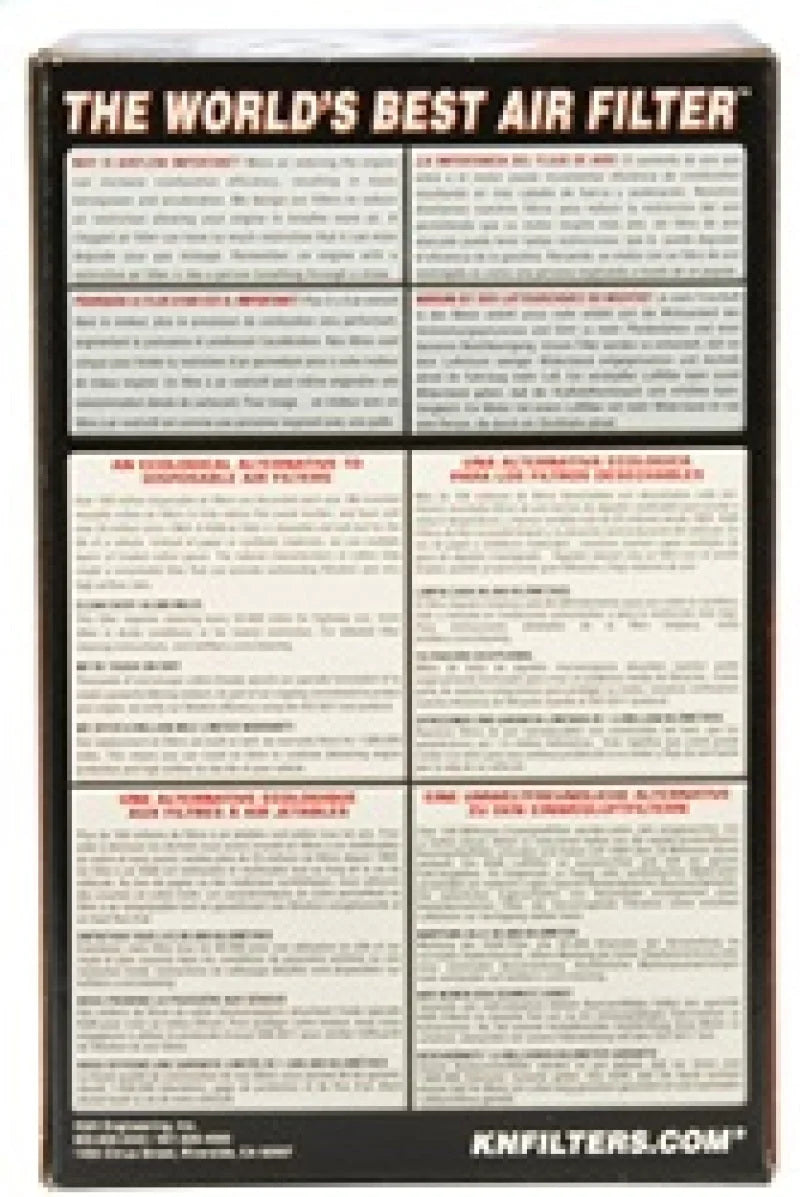 K&N Filter Universal Rubber Round Air Filter 20 Deg Flange Angle 2.25in Flange ID x 3.5in OD x 6in H - Additional View 9