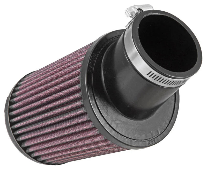 K&N Filter Universal X Stream Clamp-On 2.438in Flange ID x 4.5in Base OD x 4in Top OD x 6.563in H - Back View