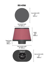 Load image into Gallery viewer, K&amp;N Filter Universal X Stream Clamp-On 3in Flange ID 6inx8in Base 5inx5in Top 6.5in Height - Additional View 8