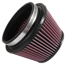 Load image into Gallery viewer, K&amp;N Filter Universal X Stream Clamp-On 5in Flange 6.5in Base 4 1/2in Top 4 1/8in Height - Side View