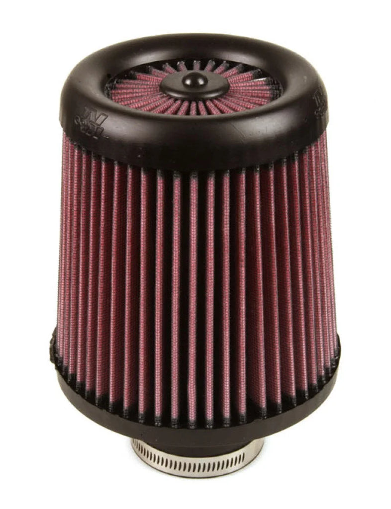 K&N Filter Universal X-Stream Clamp-On Round Tprd 2.5in Flng ID x 6in Base OD x 5in Top OD x 6.5in H - Side View