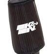 Load image into Gallery viewer, K&amp;N Filter Wrap Drycharger Oval Tapered Black - 3.25in Base I/S Width x 2.5in Top I/S Width x 7in H - Side View