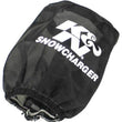 Load image into Gallery viewer, K&amp;N Filter Wrap Drycharger Oval Tapered Black - 3.75in Base I/S Width x 3in Top I/S Width x 4in H