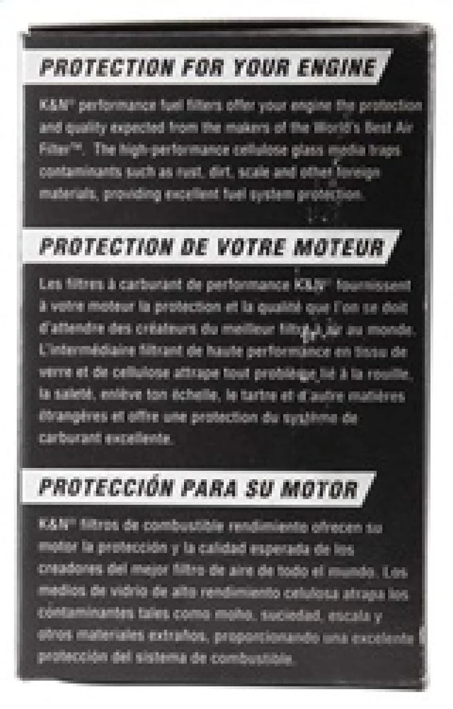 K&N Fuel Filter 84-89 Nissan 300ZX, 00-04 Nissan Xterra. 95-97 Nissan 200SX - Back View