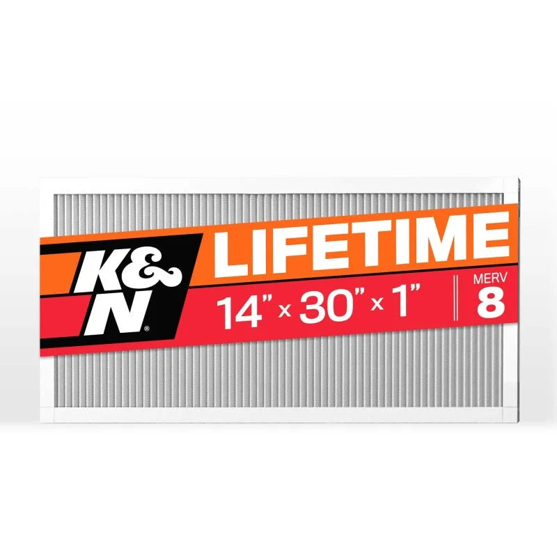 K&N HVAC Filter 14 X 30 X 1 Merv 8 - Main Product View