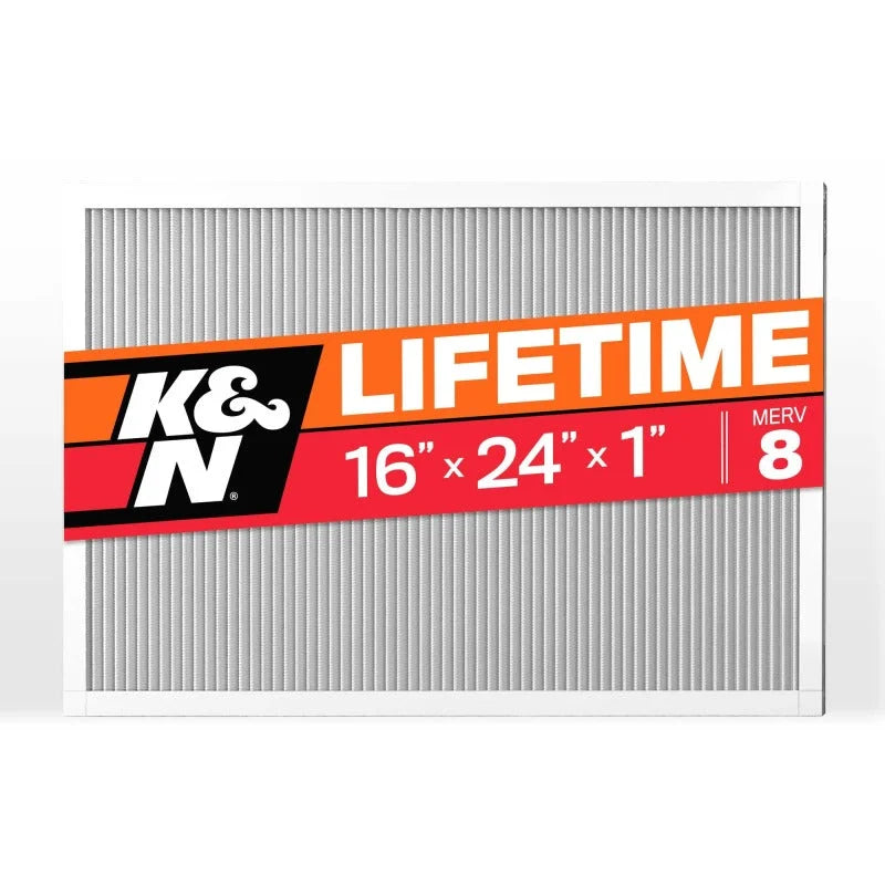 K&N HVAC Filter 16 X 24 X 1 Merv 8 - Main Product View
