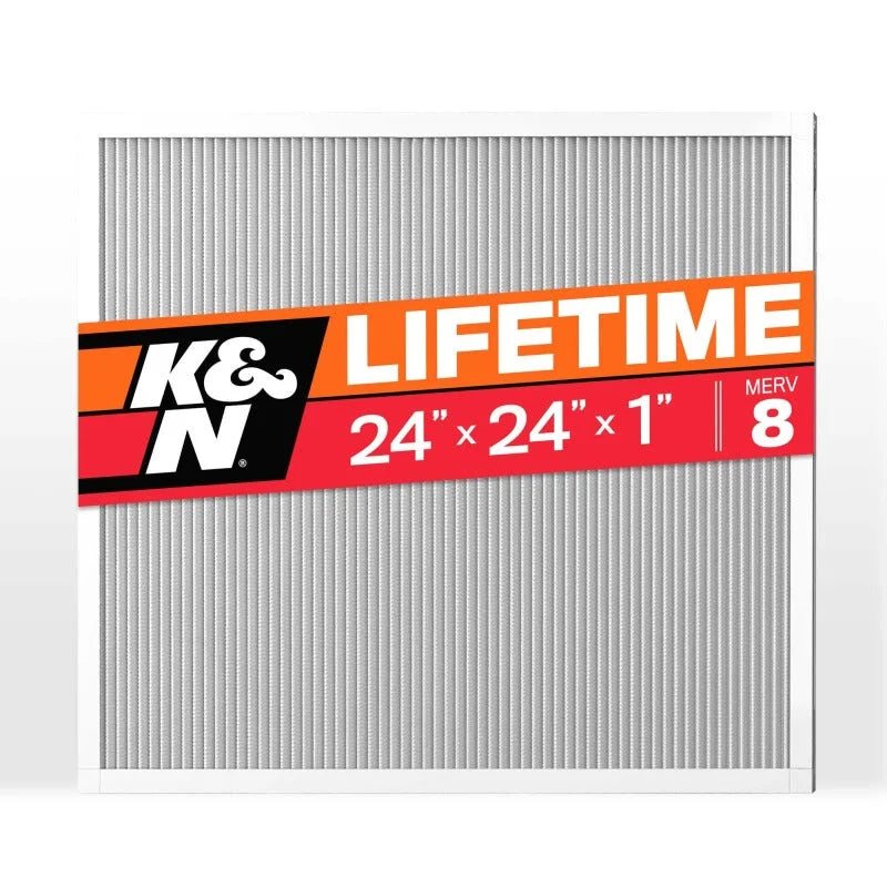 K&N HVAC Filter 24 X 24 X 1 Merv 8 - Main Product View