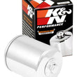 Load image into Gallery viewer, K&amp;N Harley Davidson 3in OD x 4.063in H Chrome Oil Filter - Installation View