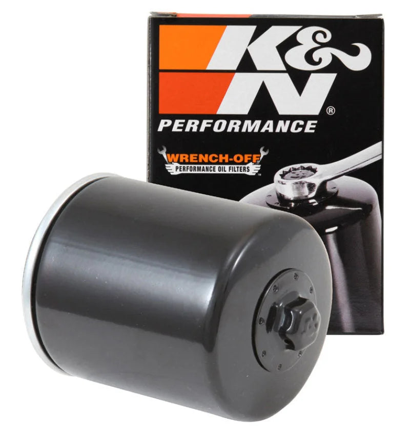 K&N Harley Davidson 3in OD x 4.063in H Oil Filter - Installation View