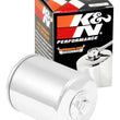 Load image into Gallery viewer, K&amp;N Harley Davidson / Buell 3in OD x 4.063in H Chrome Oil Filter - Installation View