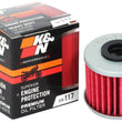 Load image into Gallery viewer, K&amp;N Honda 1.58in OD 0.42in ID 1.4in Height Cartridge Oil Filter - Back View
