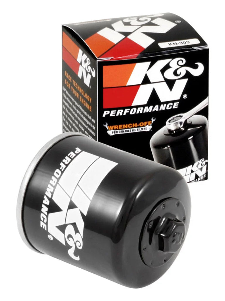 K&N Honda / Kawasaki / Yamaha / Polaris / Victory 2.688in OD x 3.344in H Oil Filter - Installation View