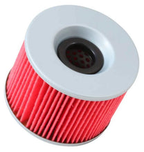 Load image into Gallery viewer, K&amp;N Honda / Kawasaki / Yamaha / Triumph 3in OD x .75ID x 2.210in H Oil Filter - Side View