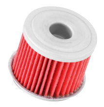 Load image into Gallery viewer, K&amp;N Honda/Husqvarna 1.625in OD x .438in ID x 1.406in H Oil Filter - Side View