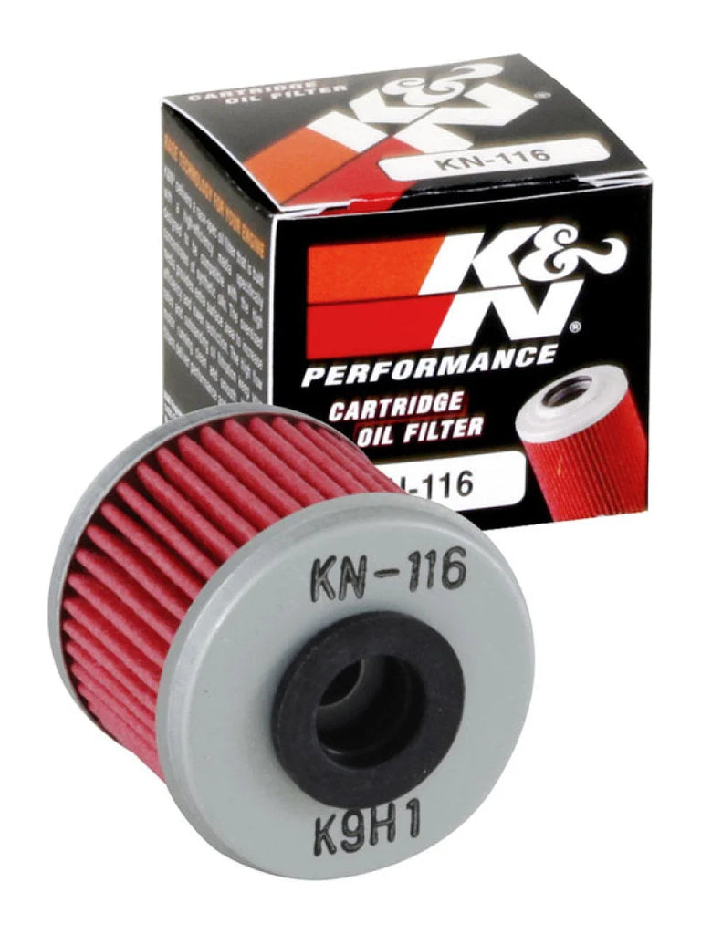 K&N Honda/Husqvarna 1.625in OD x .438in ID x 1.406in H Oil Filter - Installation View