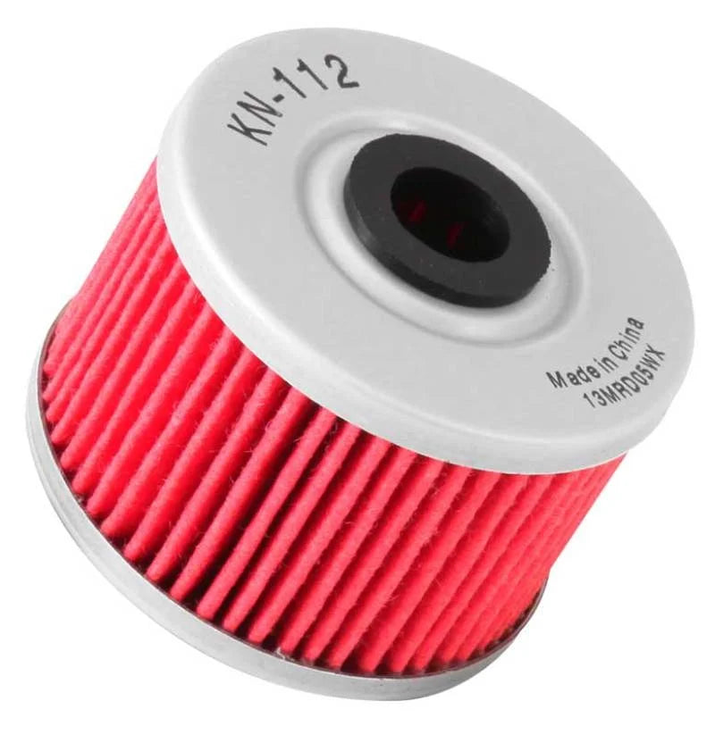 K&N Honda/Kawasaki/Polaris/Suzuki 1.969in OD x .469in ID x 1.438in H Oil Filter - Back View