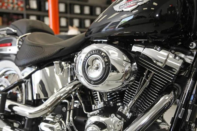 K&N Intake System 13-15 Harley Davidson Breakout/Fatboy/Deluxe 103 CI - Back View