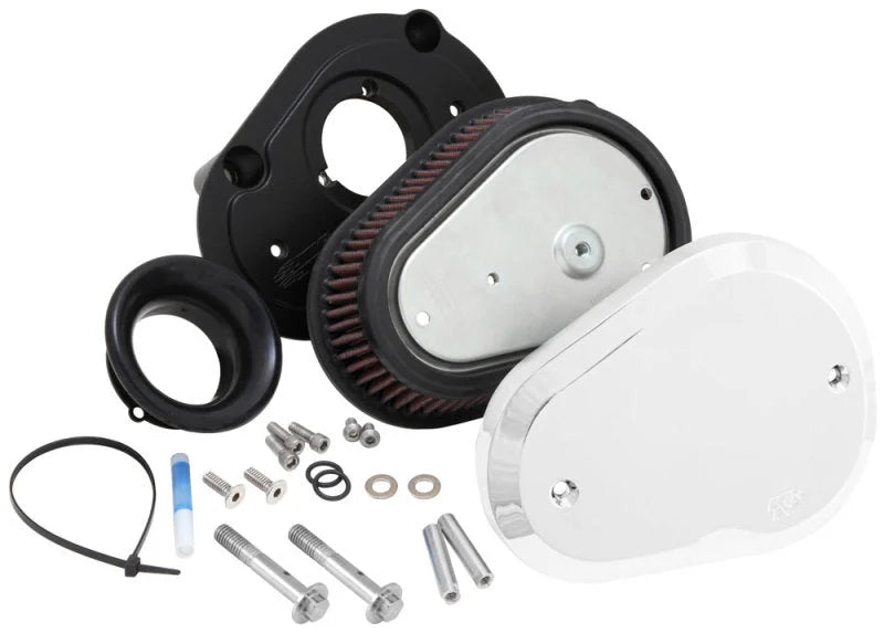 K&N Intake System for Harley Davidson - Color (Red) - Style (Triangle) - Size (6-8) - Detail View