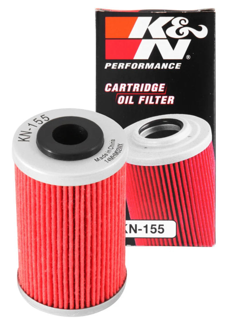 K&N KTM / Husaberg / Betamotor / Polaris 1.625in OD x 0.438in ID x 2.719in H Oil Filter - Installation View