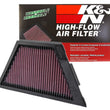 Load image into Gallery viewer, K&amp;N Kawasaki ZX1rR Ninja/ZZR1400/1400GTR/ZX14R 11.25in O/S L x 4.75in O/S W Replacement Air Filter - Main Product View