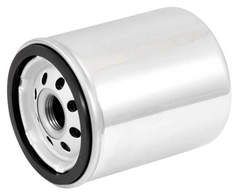 K&N Oil Filter 02-10 Harley Davidson VRSC 3in OD x 3.844in Height - Back View