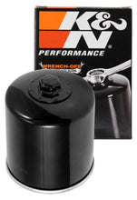 Load image into Gallery viewer, K&amp;N Oil Filter 08-17 Harley Davidson VRSCDX Night Rod Special 76 CI 3in OD x 3.844in Height - Installation View
