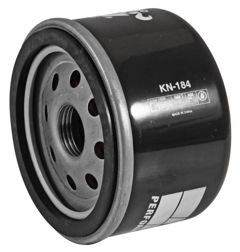 K&N Oil Filter 2.688in Height x 3.031in OD Powersports - Canister - Back View