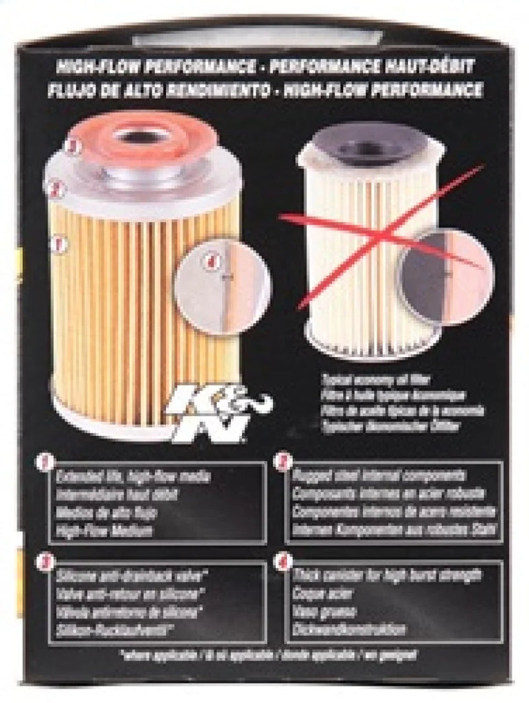 K&N Oil Filter OIL FILTER; AUTOMOTIVE - Back View
