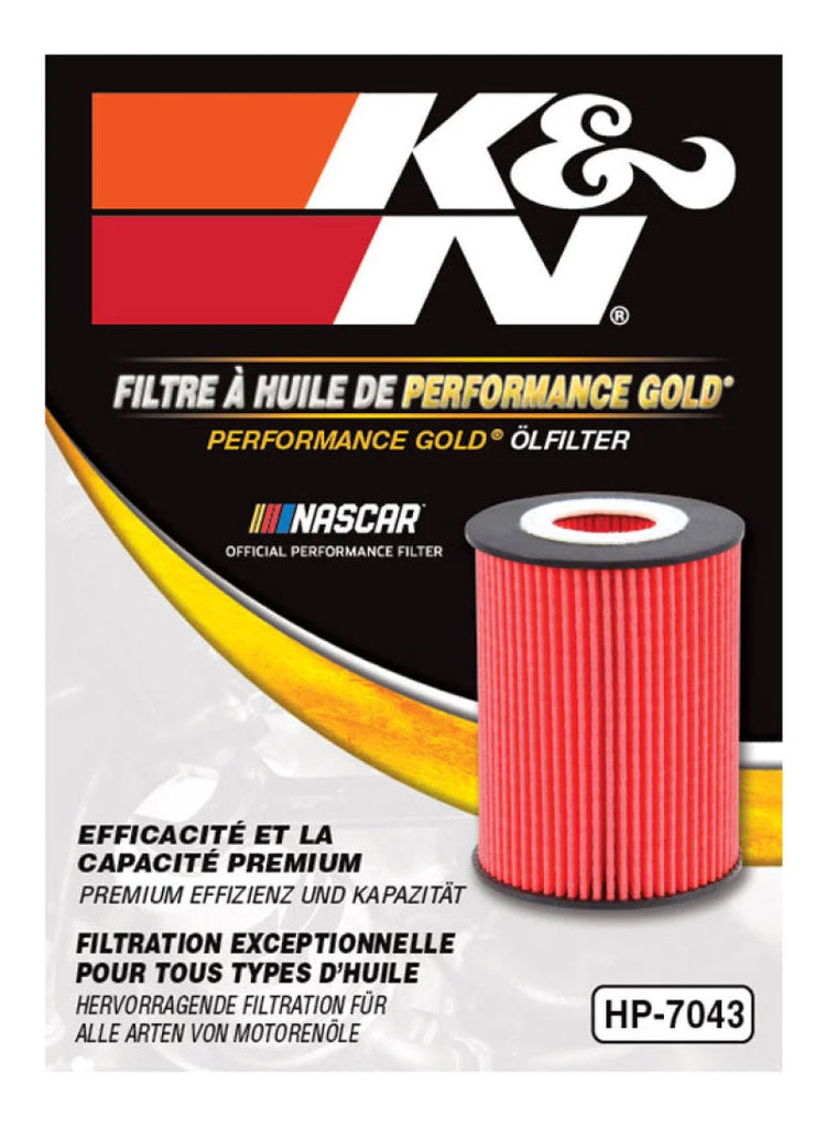 K&N Oil Filter OIL FILTER; AUTOMOTIVE - Side View