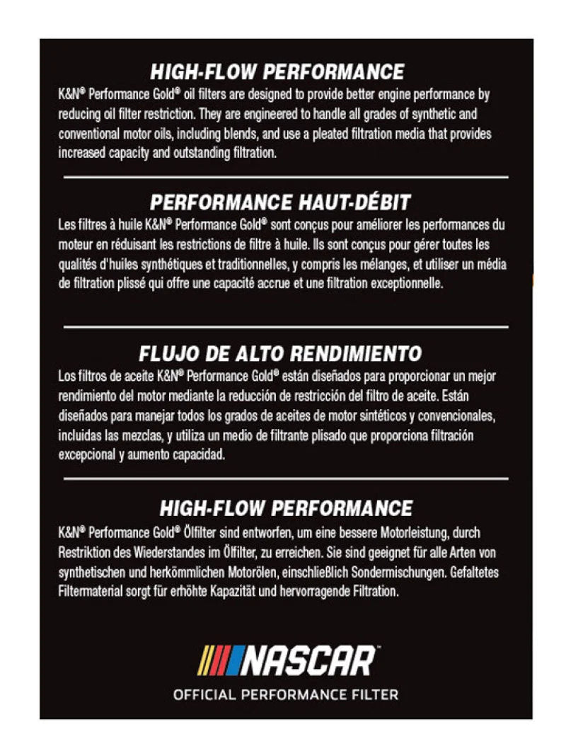 K&N Oil Filter OIL FILTER; AUTOMOTIVE - Additional View 6