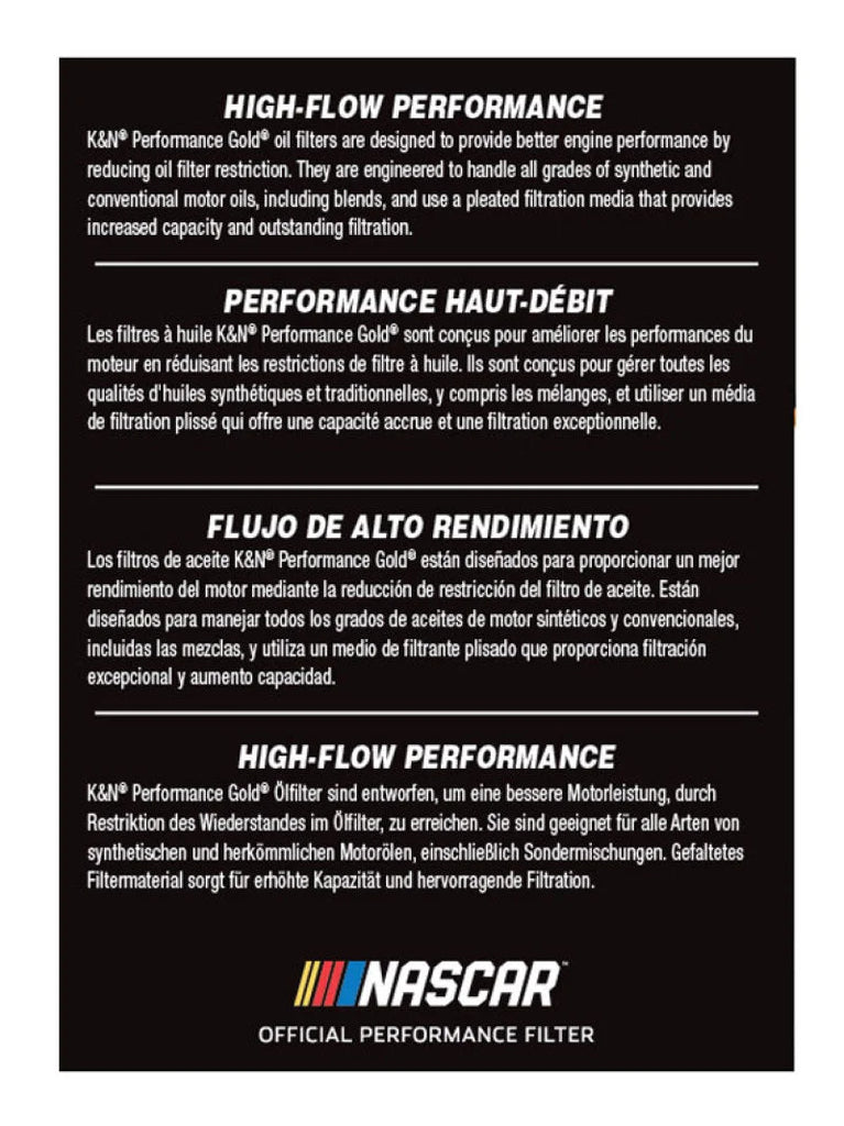 K&N Oil Filter OIL FILTER; AUTOMOTIVE - Additional View 6