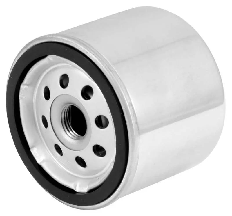 K&N Oil Filter Powersports Canister Chrome - Side View