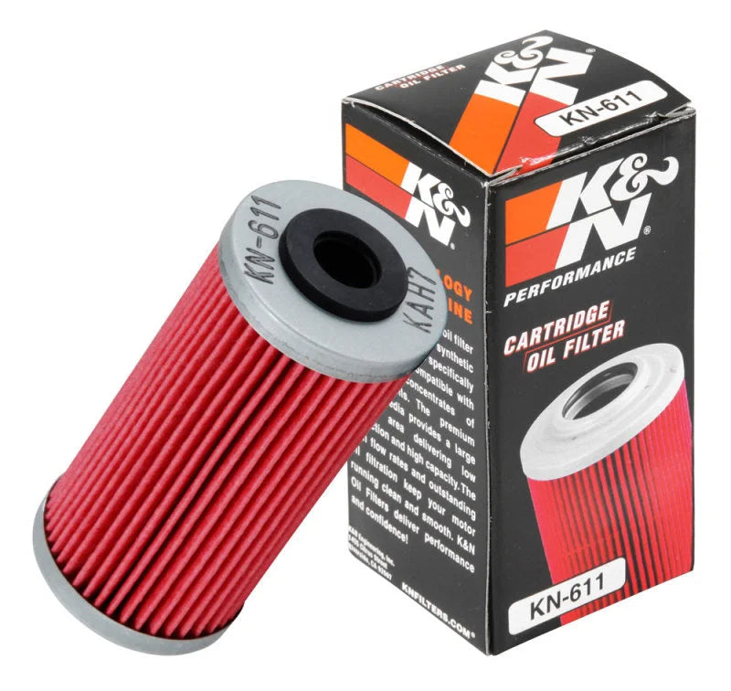 K&N Oil Filter Powersports Cartridge Oil Filter - Back View