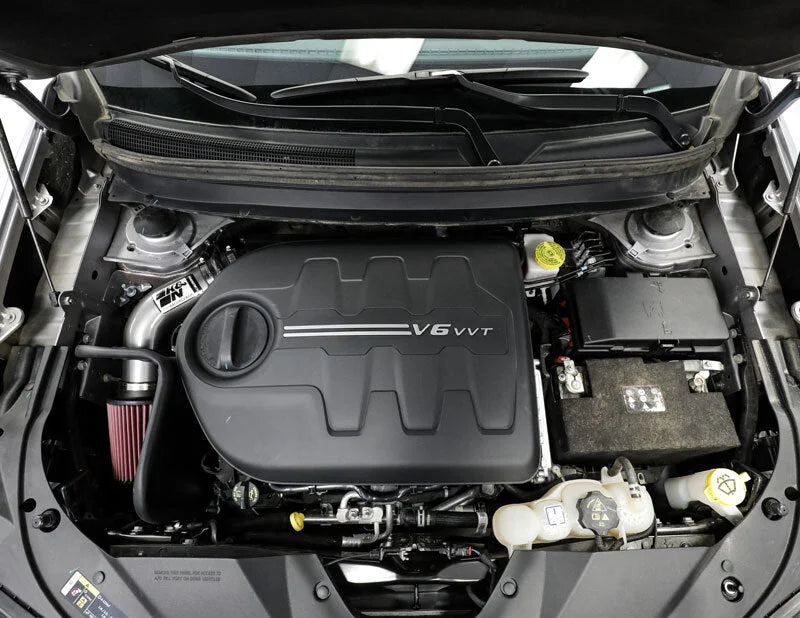 K&N Perf. Intake Kit High Flow CAI fits 2019-2022 Jeep Cherokee V6 3.2L F/I - Side View