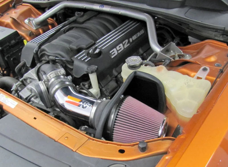 K&N Performance Intake Kit TYPHOON; 11 Dodge Challenger 6.4L V8 - Side View