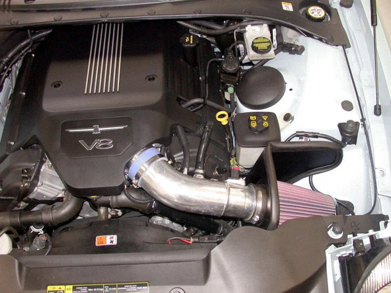 K&N Performance Intake Kit TYPHOON; FORD T-BIRD, 3.9L (CA), 03-04; POLISH - Side View