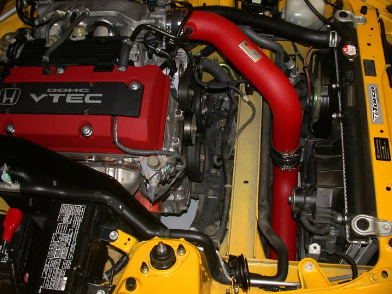 K&N Performance Intake Kit TYPHOON; HONDA S2000, I4-2.0L, 00-03; WRINKLE RED - Side View