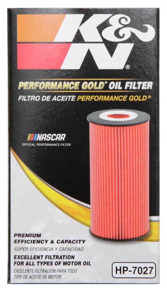 K&N Performance Oil Filter for 09-19 GM 1.4L / 1.6L / 1.8L w/ Hengst Filter Housing - Back View