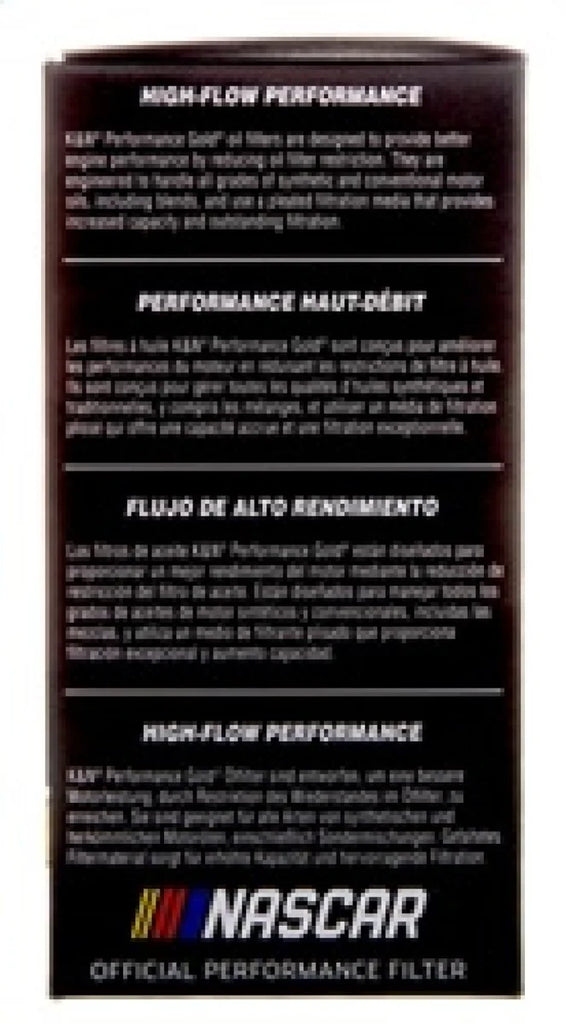 K&N Performance Oil Filter for 2019 Audi A3 2.0L - Back View