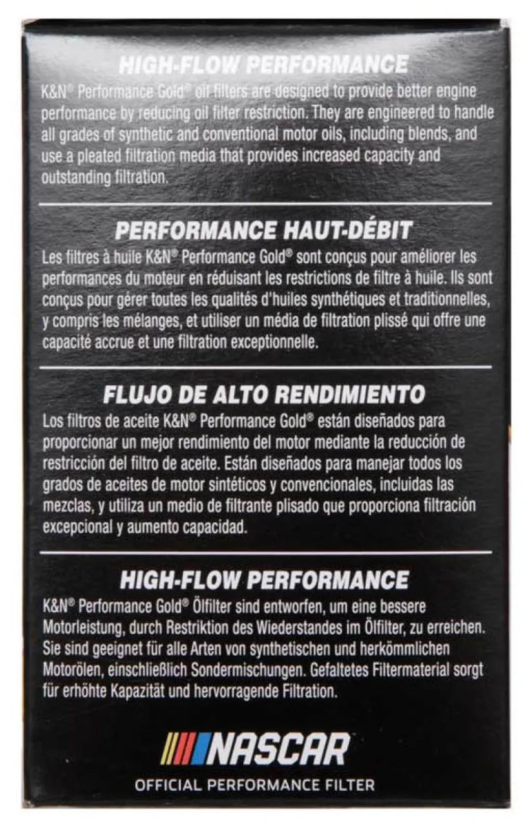 K&N Performance Oil Filter for Hyundai/Kia 3.8L V6, 4.6L/5.0L V8 - Back View