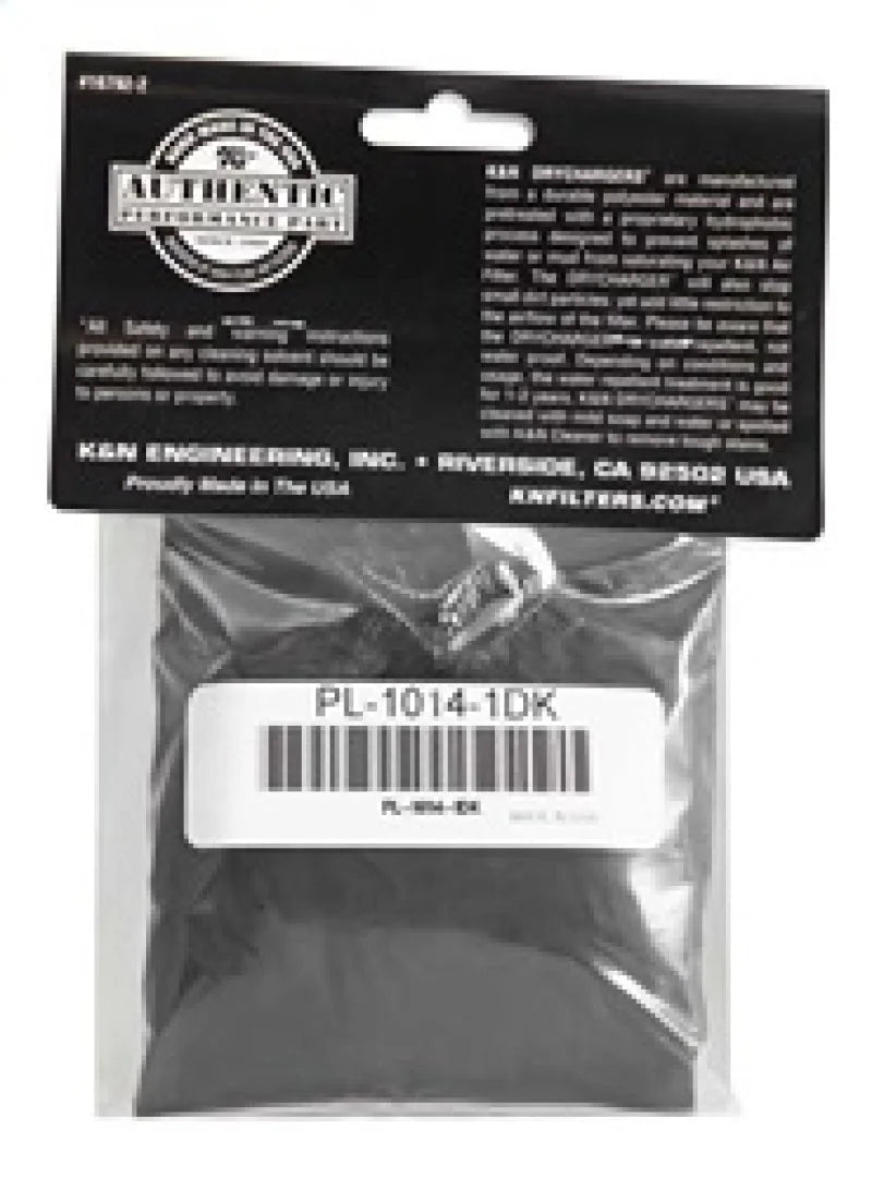 K&N Polaris Black Round Drycharger Air Filter Wrap 11.25inx3inx3in - Back View