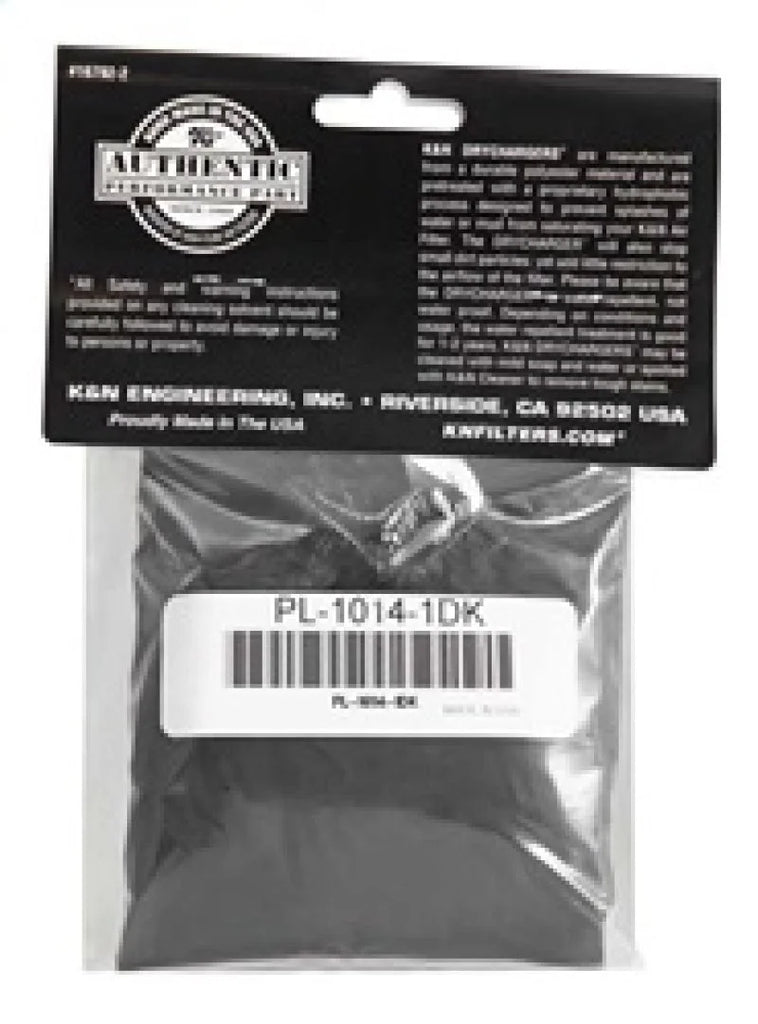 K&N Polaris Black Round Drycharger Air Filter Wrap 11.25inx3inx3in - Back View
