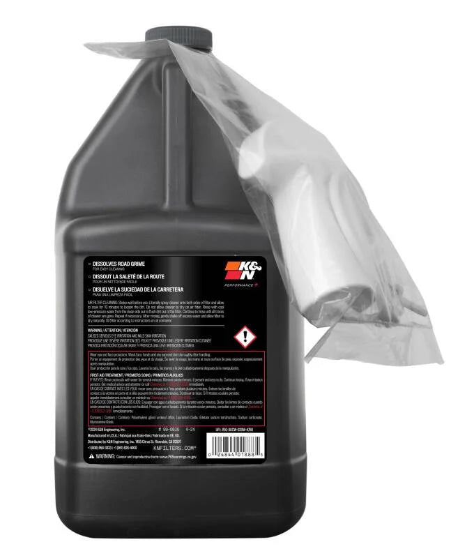 K&N Power Kleen Air Filter Cleaner (1 gallon) - Back View